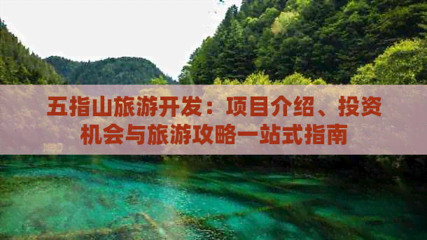 五指山旅游開發 項目介紹、投資機會與旅游攻略一站式指南